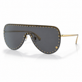 Versace Studded Rimless Shield