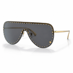 Versace Studded Rimless Shield