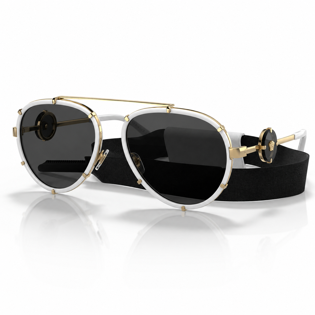 Versace Medusa White & Gold