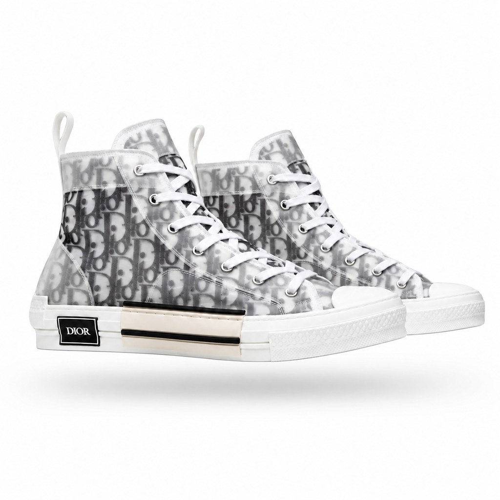 DIOR B23 HIGH TOP OBLIQUE WHITE