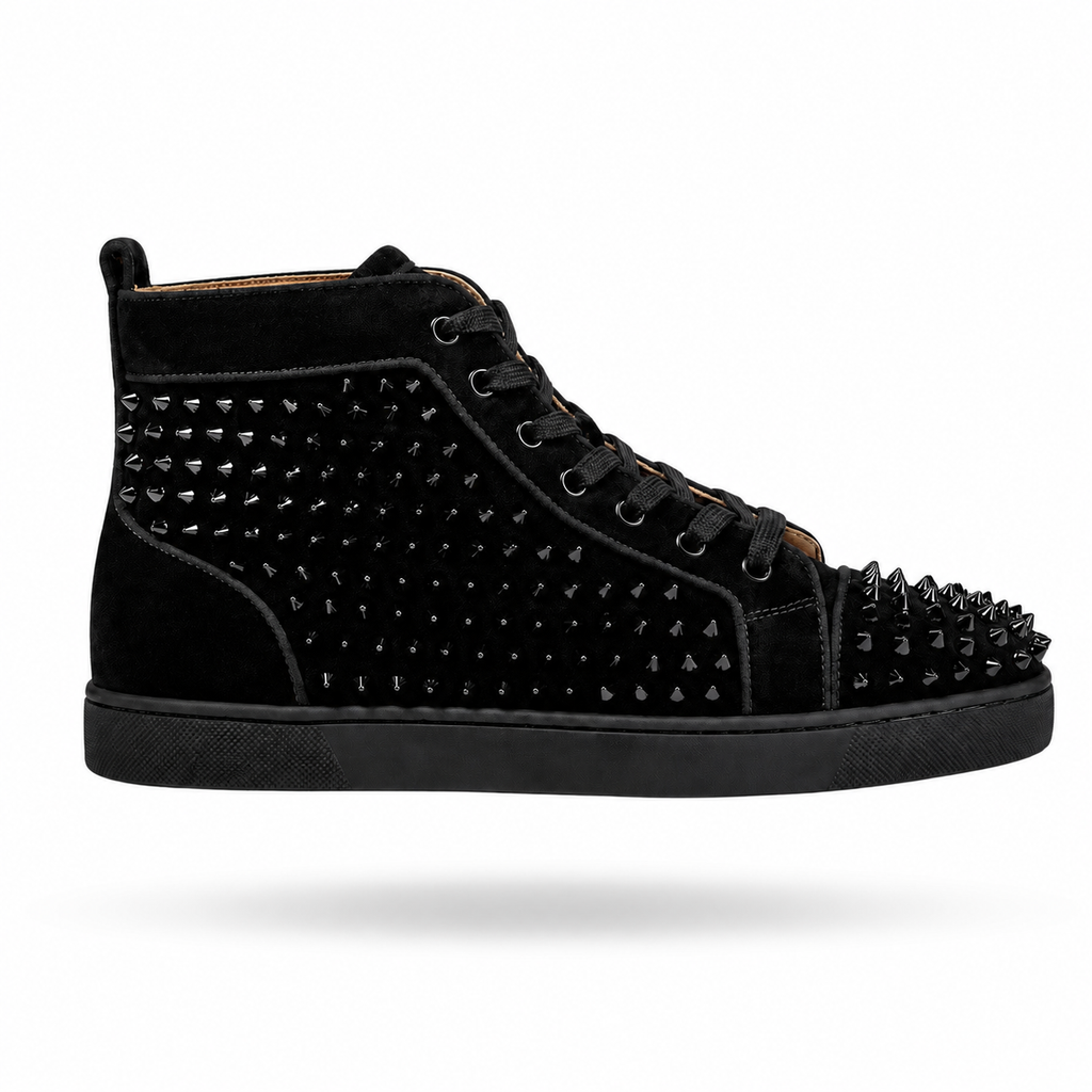 CHRISTIAN LOUBOUTIN LOU SPIKES HIGH TOP BLACK