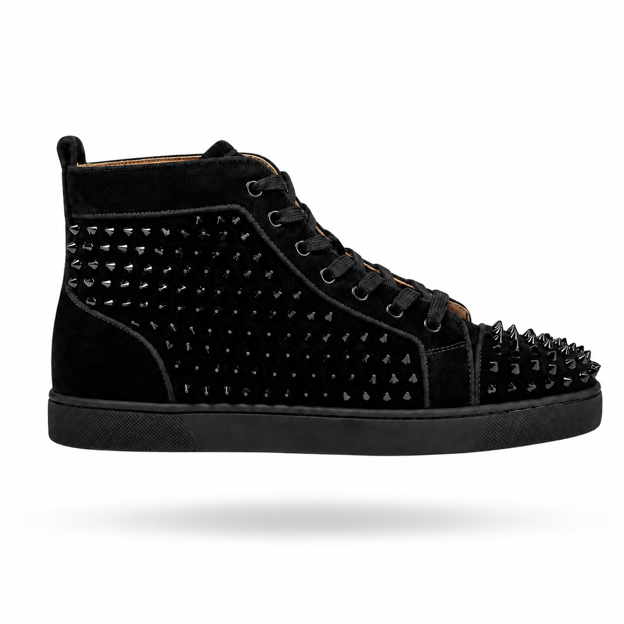 CHRISTIAN LOUBOUTIN LOU SPIKES HIGH TOP BLACK