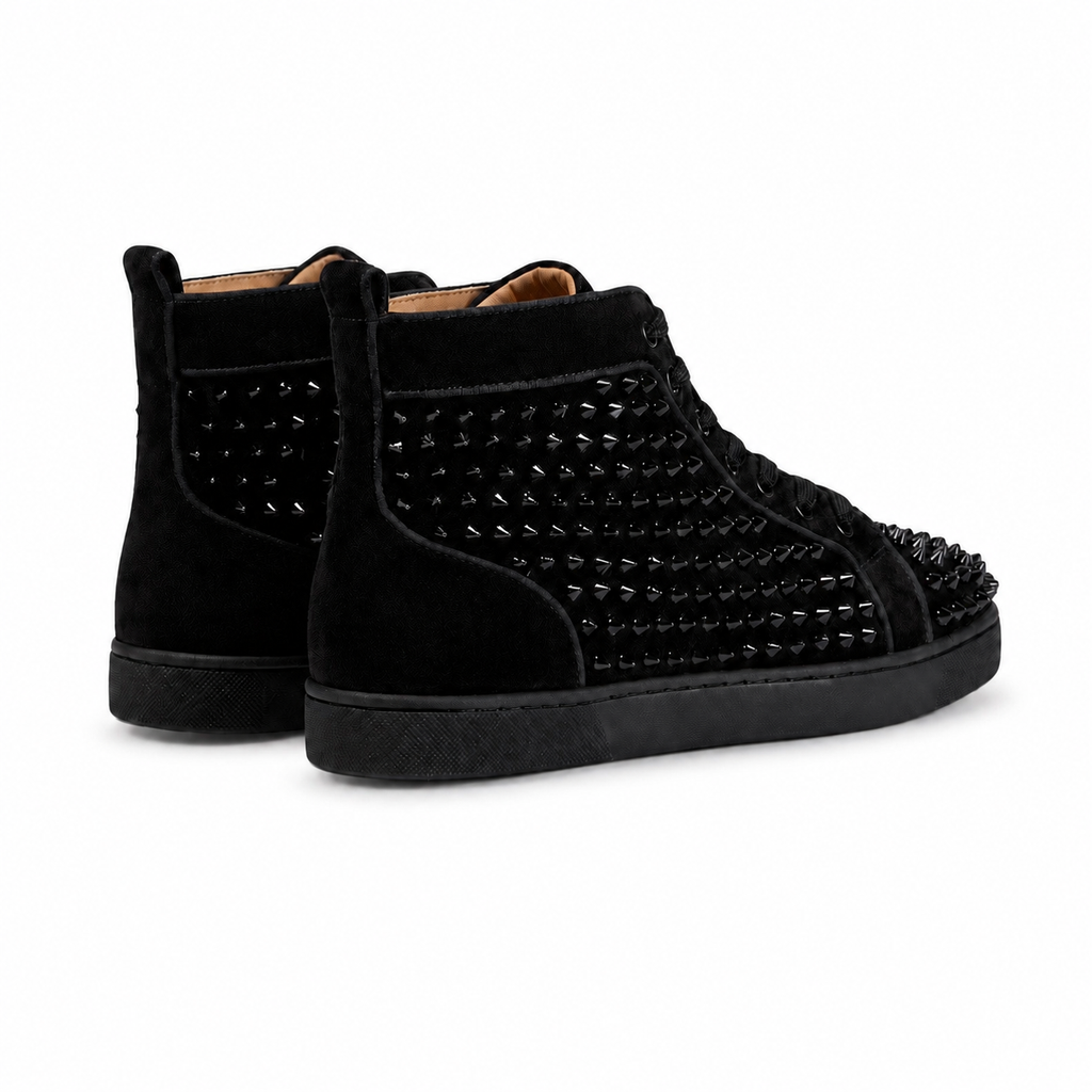 CHRISTIAN LOUBOUTIN LOU SPIKES HIGH TOP BLACK